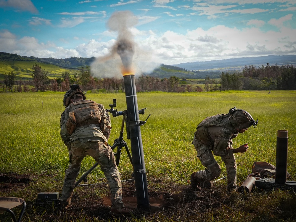 1st Battalion, 27th Infantry Regiment: Mortar live-fire during a base fire support coordination exercise