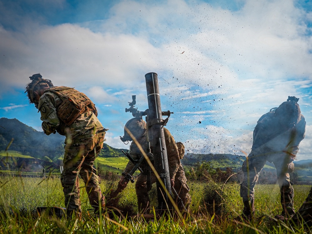 1st Battalion, 27th Infantry Regiment: Mortar live-fire during a base fire support coordination exercise