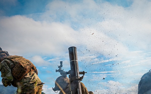 1st Battalion, 27th Infantry Regiment: Mortar live-fire during a base fire support coordination exercise