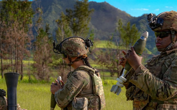 1st Battalion, 27th Infantry Regiment: Mortar live-fire during a base fire support coordination exercise