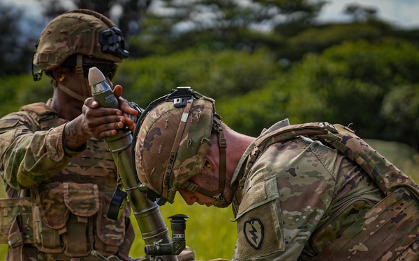 1st Battalion, 21st Infantry Regiment: Mortar live-fire during a base fire support coordination exercise