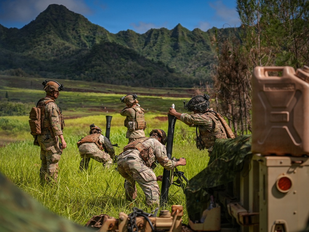 1st Battalion, 21st Infantry Regiment: Mortar live-fire during a base fire support coordination exercise