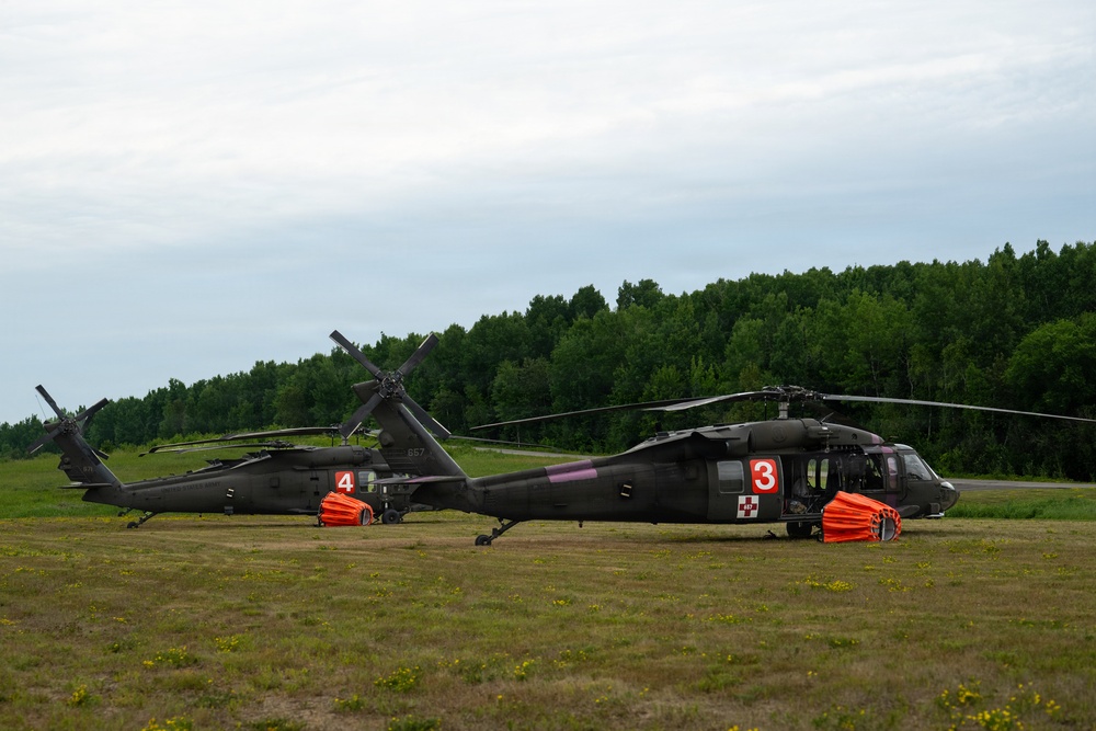 Minnesota National Guard Mobilizes Aerial Wildfire Suppression Operations at Orr Regional Airport