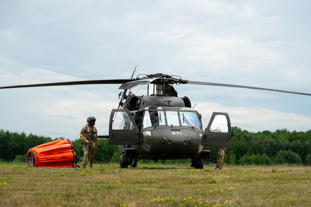 Minnesota National Guard Mobilizes Aerial Wildfire Suppression Operations at Orr Regional Airport