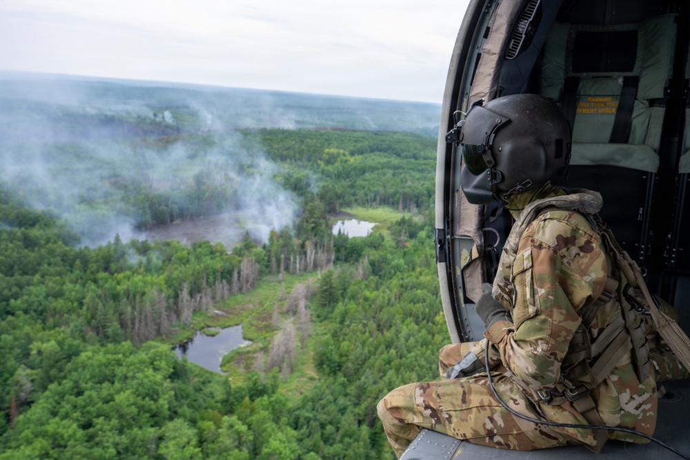 Minnesota National Guard Mobilizes Aerial Wildfire Suppression Operations at Orr Regional Airport