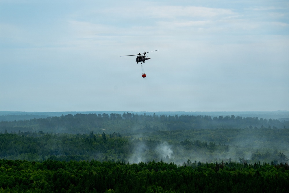 Minnesota National Guard Mobilizes Aerial Wildfire Suppression Operations at Orr Regional Airport