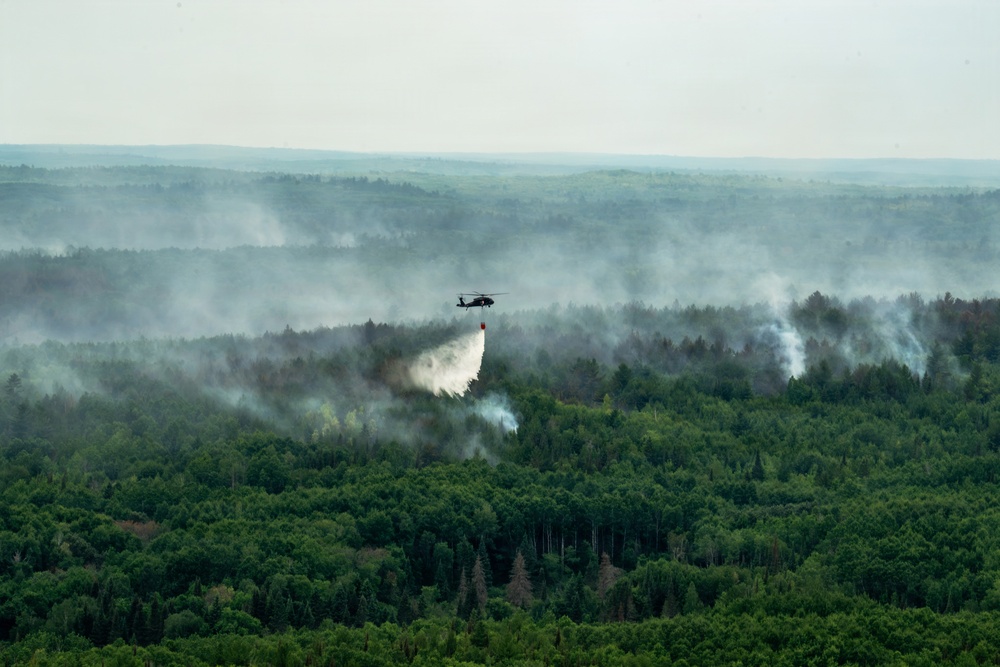 Minnesota National Guard Mobilizes Aerial Wildfire Suppression Operations at Orr Regional Airport