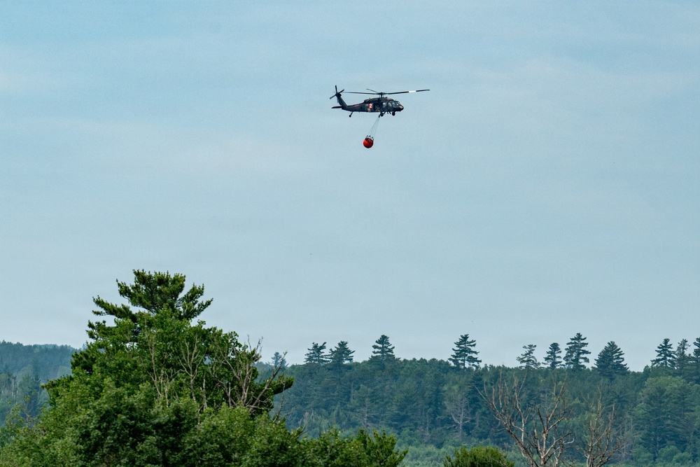 Minnesota National Guard Mobilizes Aerial Wildfire Suppression Operations at Orr Regional Airport