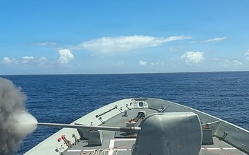 ESPS "ÁLVARO DE BAZÁN" participates in firing rodeo during RIMPAC 2026