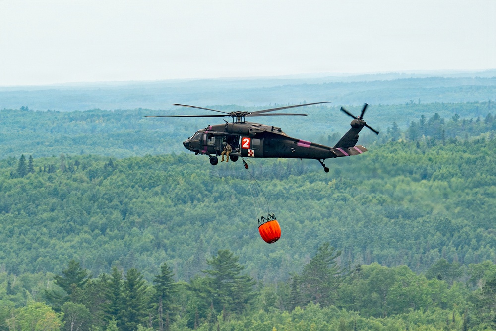 Minnesota National Guard Mobilizes Aerial Wildfire Suppression Operations at Orr Regional Airport