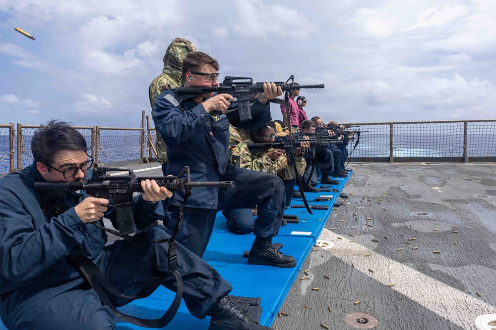 USS Rushmore Conducts Live-Fire Exercise