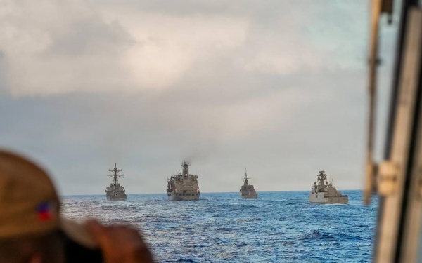 Philippine Navy Miguel Malvar conducts a replenishment-at-sea with USNS Guadalupe during RIMPAC 26