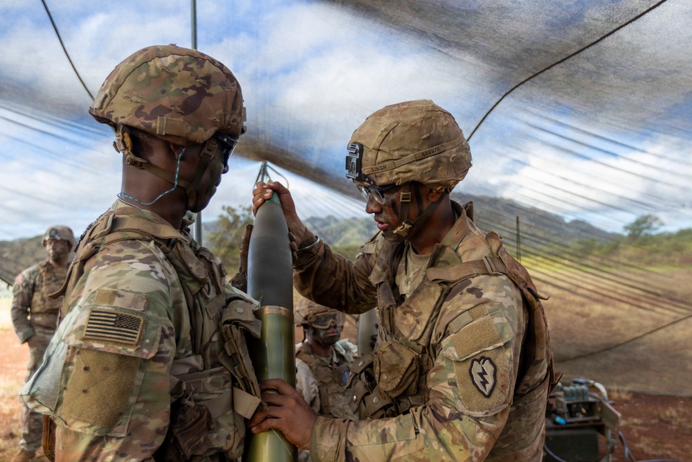 3-7 Field Artillery Conducts Live Fire Exercise at Schofield Barracks