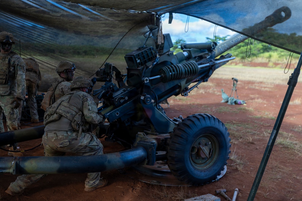 3-7 Field Artillery Conducts Live Fire Exercise at Schofield Barracks