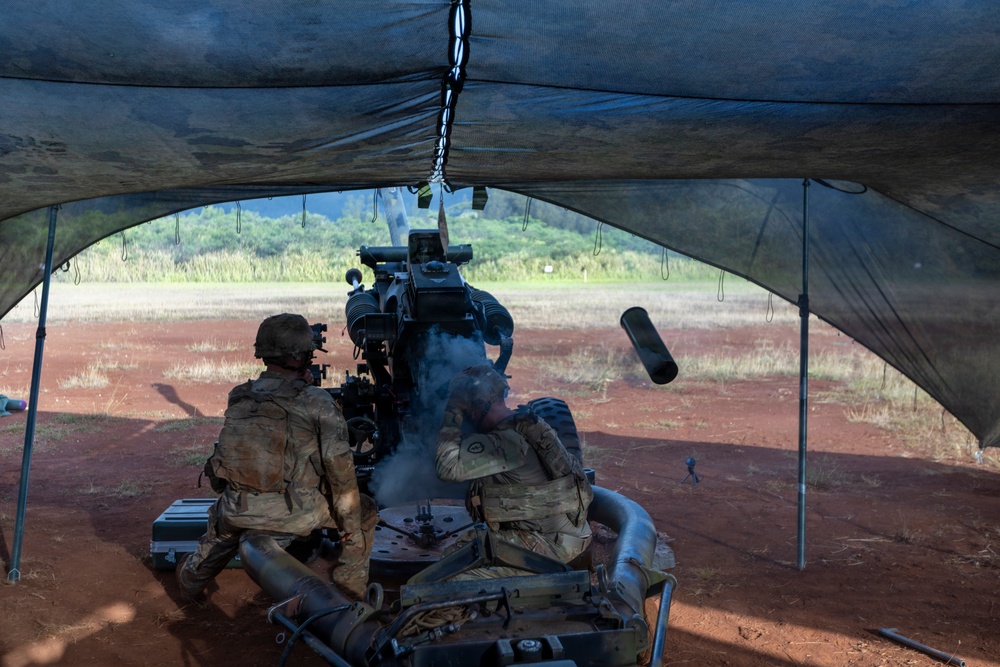 3-7 Field Artillery Conducts Live Fire Exercise at Schofield Barracks