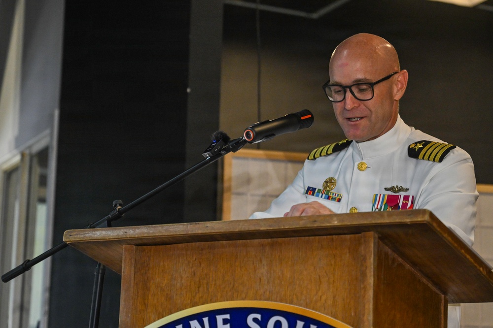 Commander, Submarine Squadron 15 holds change of command