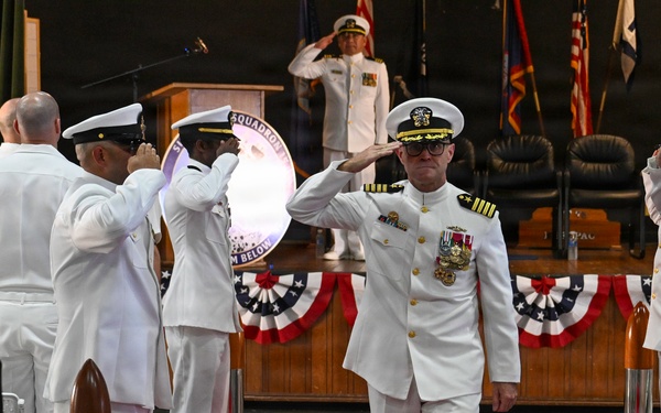 Commander, Submarine Squadron 15 holds change fo command