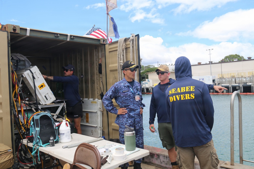 Japan Maritime Self-Defense Force Rear Adm. Kobayashi visits U.S. Navy Seabees during RIMPAC 26