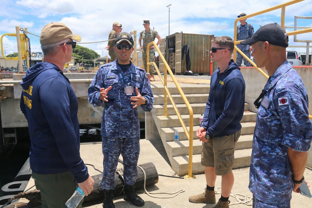 Japan Maritime Self-Defense Force Rear Adm. Kobayashi visits U.S. Navy Seabees during RIMPAC 26