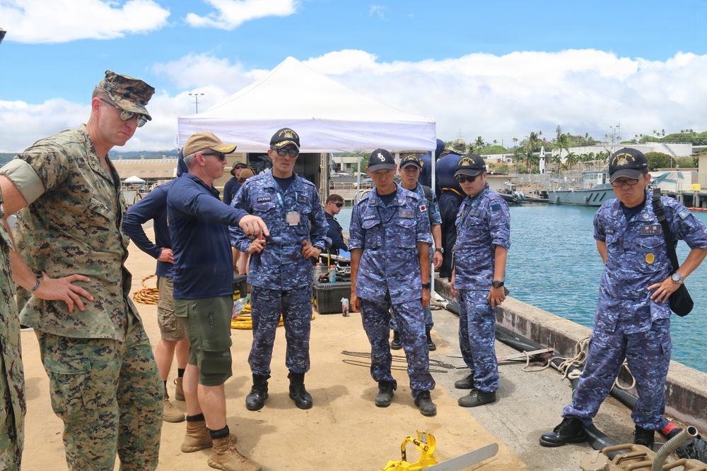 Japan Maritime Self-Defense Force Rear Adm. Kobayashi visits U.S. Navy Seabees during RIMPAC 26