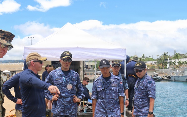 Japan Maritime Self-Defense Force Rear Adm. Kobayashi visits U.S. Navy Seabees during RIMPAC 26