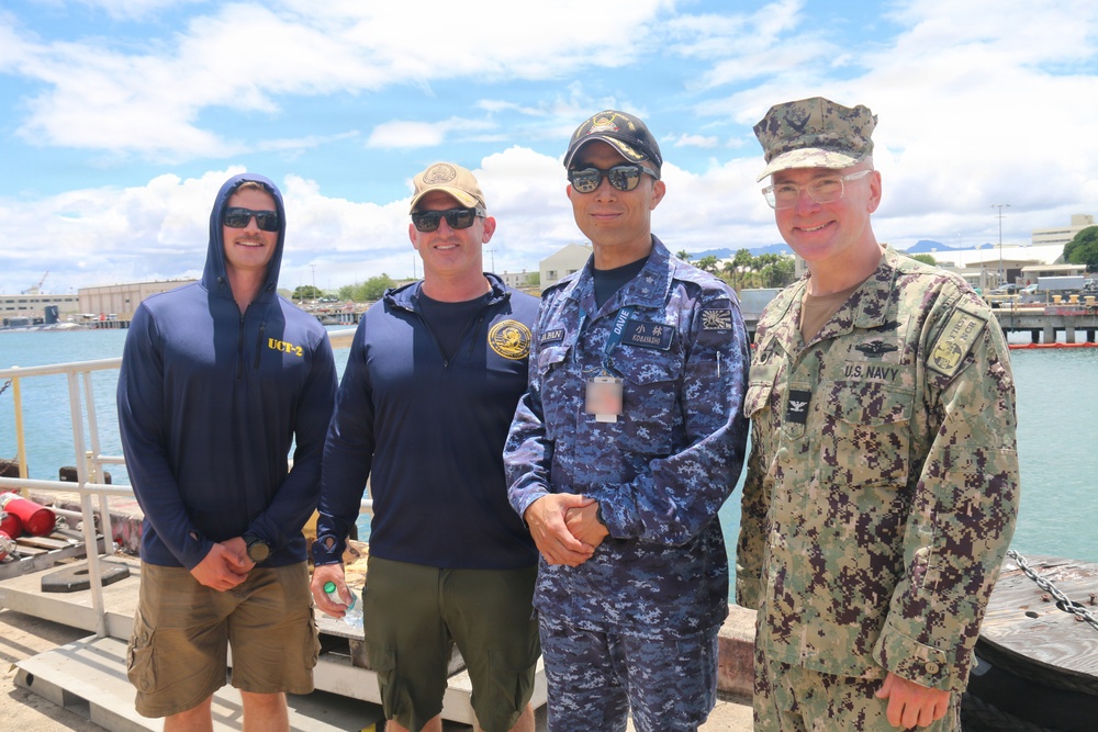 Japan Maritime Self-Defense Force Rear Adm. Kobayashi visits U.S. Navy Seabees during RIMPAC 26