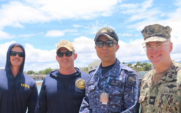 Japan Maritime Self-Defense Force Rear Adm. Kobayashi visits U.S. Navy Seabees during RIMPAC 26