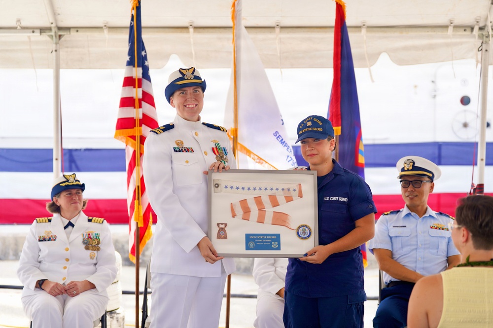 New commanding officer at helm of USCGC Myrtle Hazard
