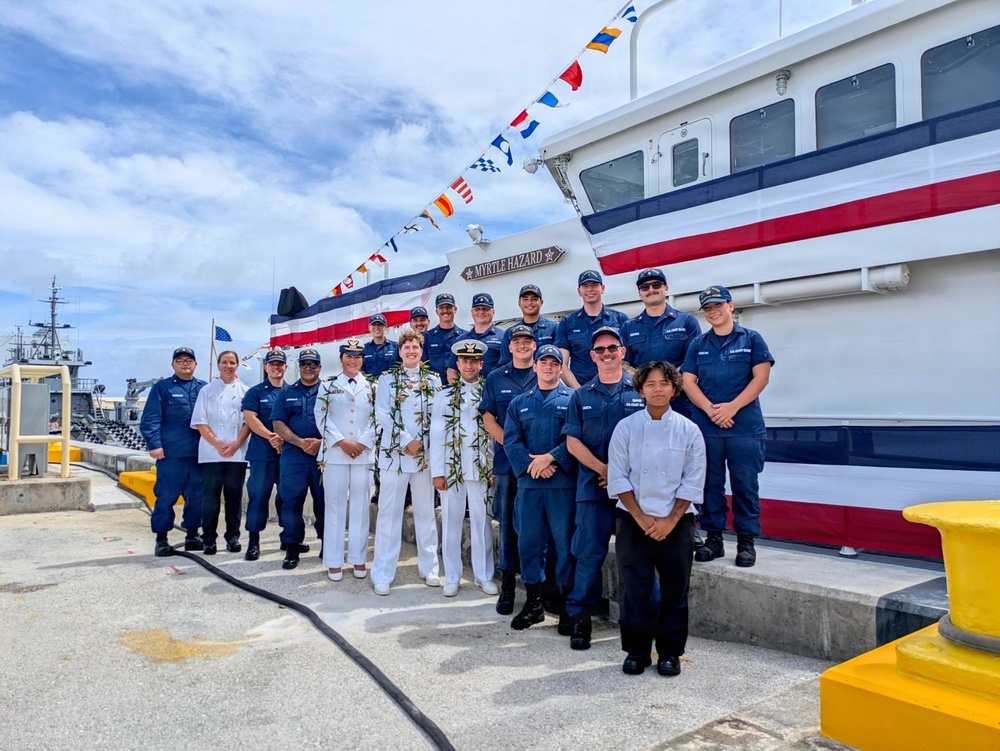 New commanding officer at helm of USCGC Myrtle Hazard