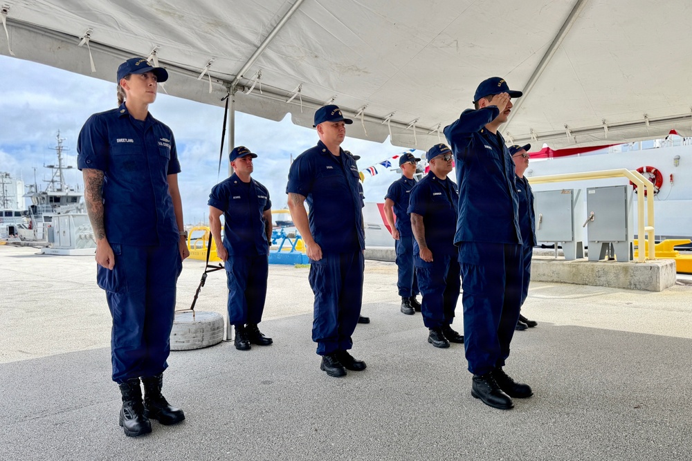 New commanding officer at helm of USCGC Myrtle Hazard