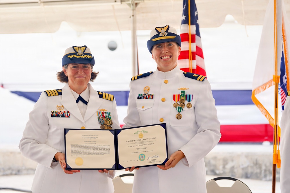 New commanding officer at helm of USCGC Myrtle Hazard