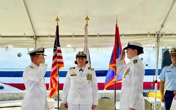 New commanding officer at helm of USCGC Myrtle Hazard