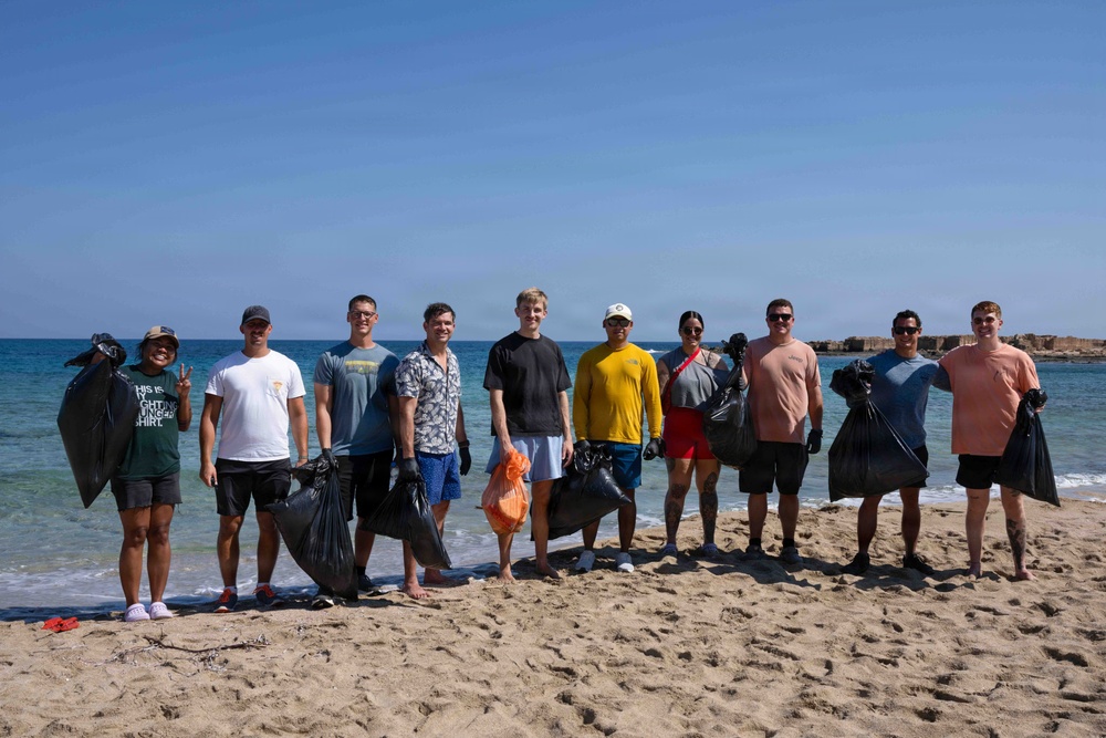 NSA Souda Bay Pachia Ammos Beach Clean Up COMREL