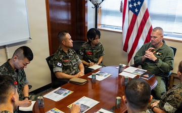 Commanding General of MARFORK, ROK Marine Corps Deputy Commandant tour MCAS Futenma