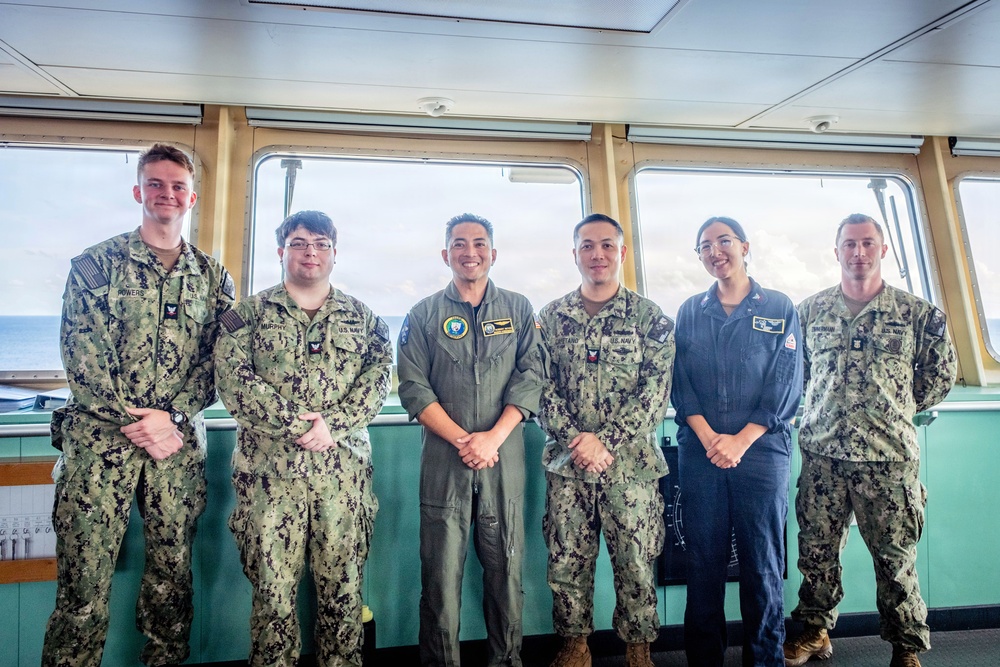Pacific Partnership 2026 leadership awards sailors with Pacific Partner of the Week