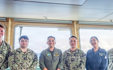 Pacific Partnership 2026 leadership awards sailors with Pacific Partner of the Week