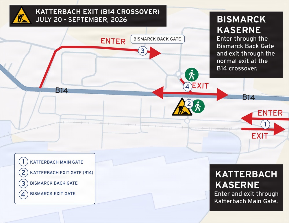 Construction detour - Katterbach exit