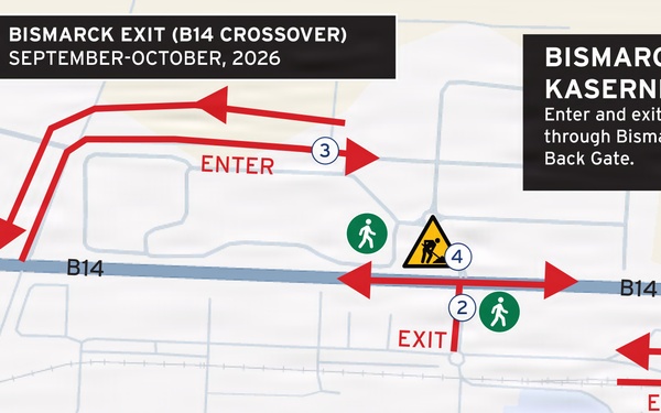 Construction detour - Bismarck exit