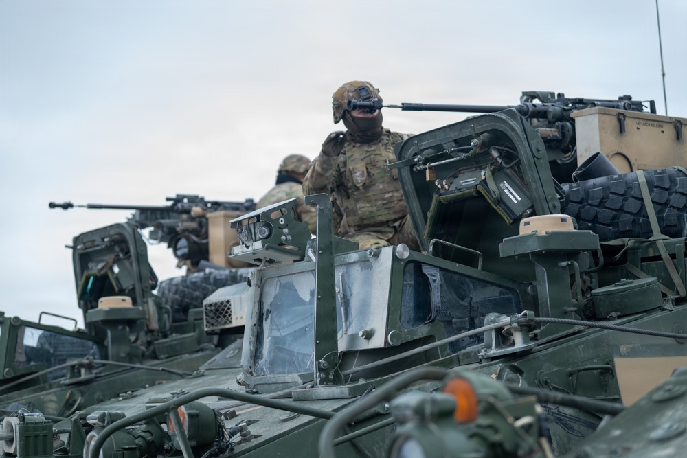Alpha Troop, 1st Squadron, 2nd Cavalry Regiment Conducts Gunnery Training