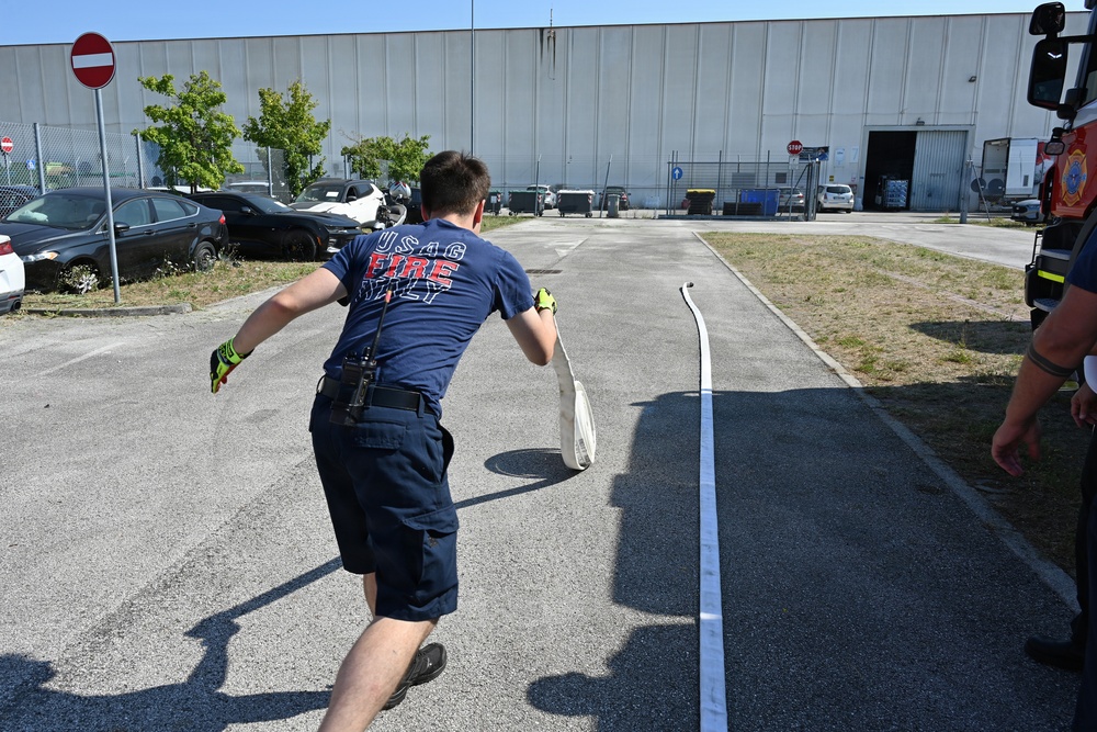 Firefighters Practice Domestic Fire Response in Italy