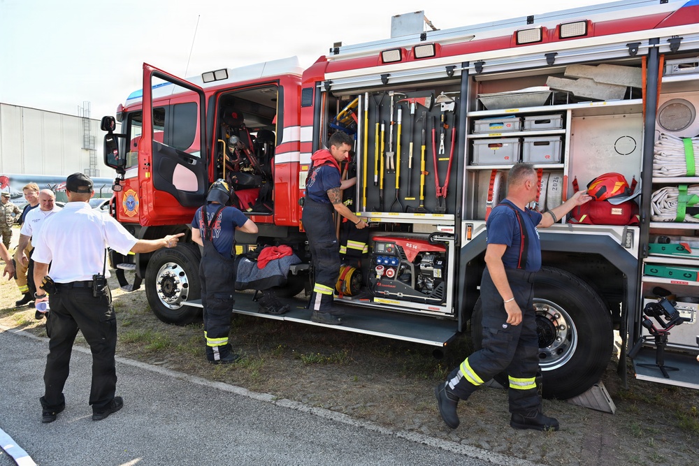 Firefighters Practice Domestic Fire Response in Italy