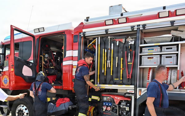Firefighters Practice Domestic Fire Response in Italy