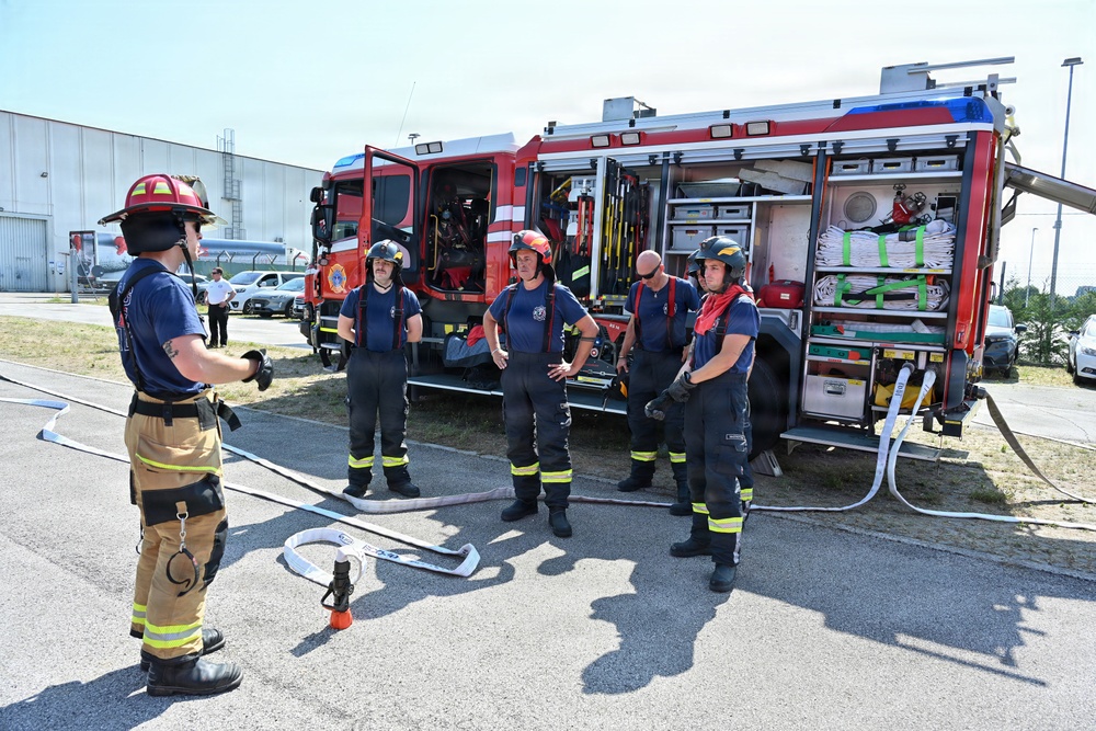 Firefighters Practice Domestic Fire Response in Italy