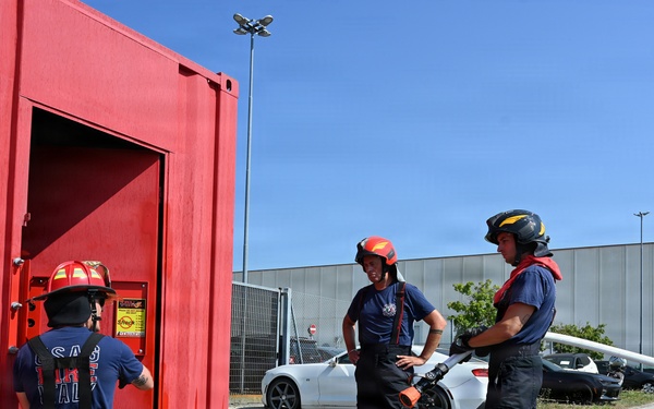 Firefighters Practice Domestic Fire Response in Italy