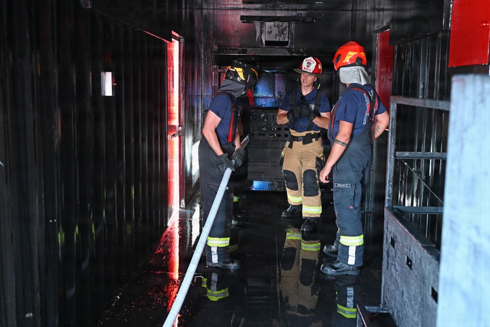 Firefighters Practice Domestic Fire Response in Italy