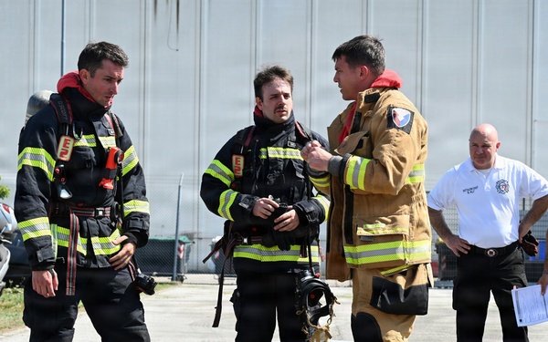 Firefighters Practice Domestic Fire Response in Italy