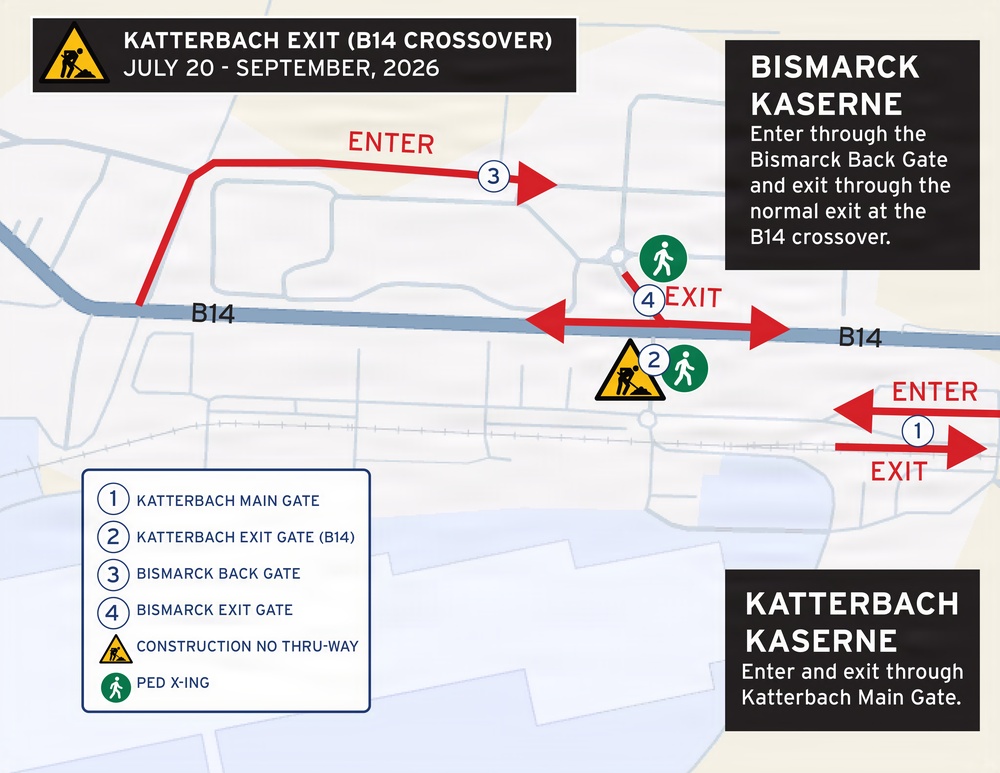 Construction Detour - Katterbach Exit