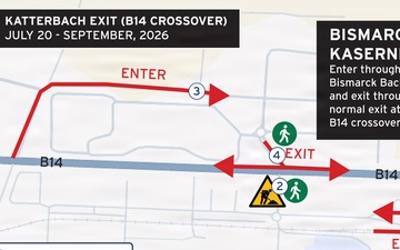 Construction Detour - Katterbach Exit