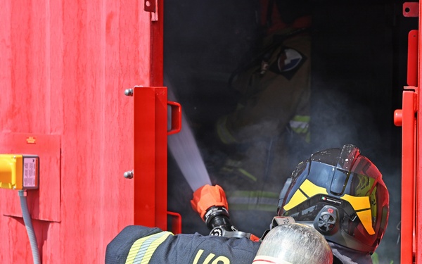 Firefighters Practice Domestic Fire Response in Italy