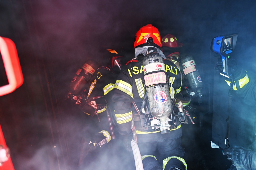 Firefighters Practice Domestic Fire Response in Italy